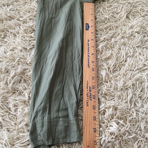 Chicos Size 0( XS)Womens Top Green Silk/Cotton Blend Studded Pockets Long Sleeve - Picture 12 of 14